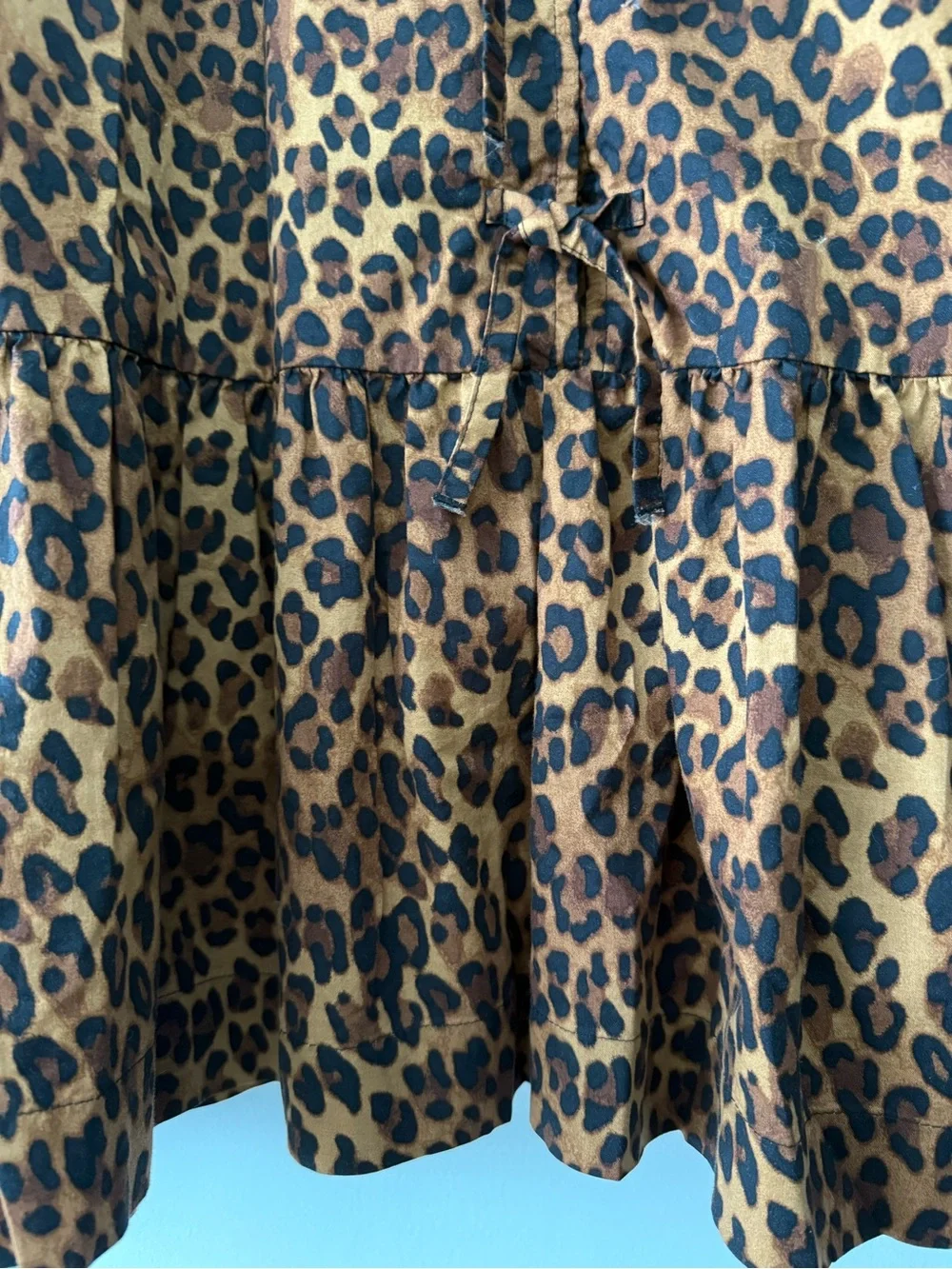 Old Navy Brown Leopard Print Peplum Blouse